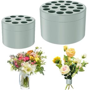 حامل الجذعية الحلزوني للزهور 2pcs ، 2024 حلزوني Ikebana حامل الجذعية Hanataba Flower Flower Twist Floral STEM حامل للمزهريات ، وترتيبات باقة زهرة DIY قابلة لإعادة الاستخدام (الأخضر ، S+L)