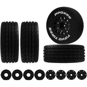 العجلة والإطارات و 12 مم 14 ملم طقم محور العجلات السدسي ل 1/10 ARRMA STENON 3S BLX 550 ميجا و SLASH 4x4 4WD VXL Series RC Produstrates Part Orange