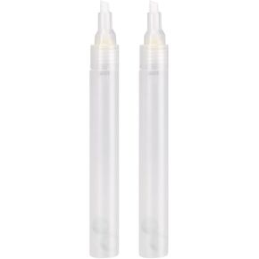 علامات الطلاء القابلة لإعادة التعبئة 2 PCS/Pack 5 مم نصائح جريئة - أقلام فرشاة مائية واضحة للطلاء الدائم الأكريليك علامات فارغة للطلاء بالألوان المائية ، رسومات الرسوم المتحركة ، وفن DIY