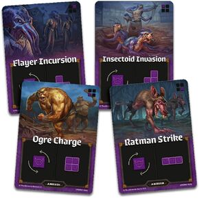 رسامات الخرائط: Ambush Mini -Expansion - 4 بطاقات كمين جديدة لأبطال الرسوم الجمركية ، لعبة رسم خريطة خيالية