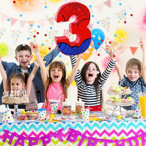16 Inch Number 3 Spider Pinata with 16 Inch Piñata Stick Blindfold Confetti for Boy Girl Kids 3rd Birthday Party Decorations (3rd) in Saudi Arabia