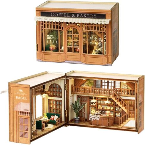 WYD DIY Miniature Fantasy Cube Series Mini Small House Kit Miniature Dollhouse Furniture Kit Puzzle Assembly Doll House with LED Lights Creative Home Decoration(Magical Fate) in Saudi Arabia