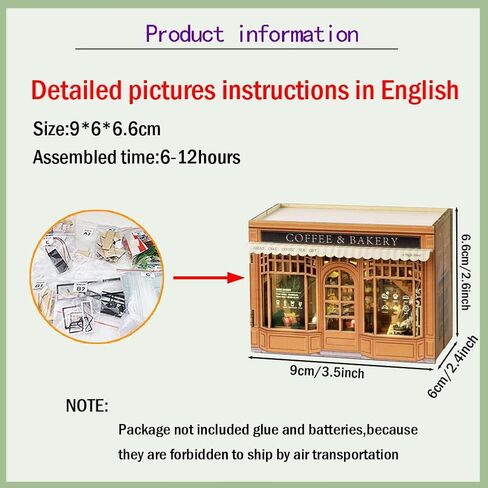 WYD DIY Miniature Fantasy Cube Series Mini Small House Kit Miniature Dollhouse Furniture Kit Puzzle Assembly Doll House with LED Lights Creative Home Decoration(Magical Fate) in Saudi Arabia