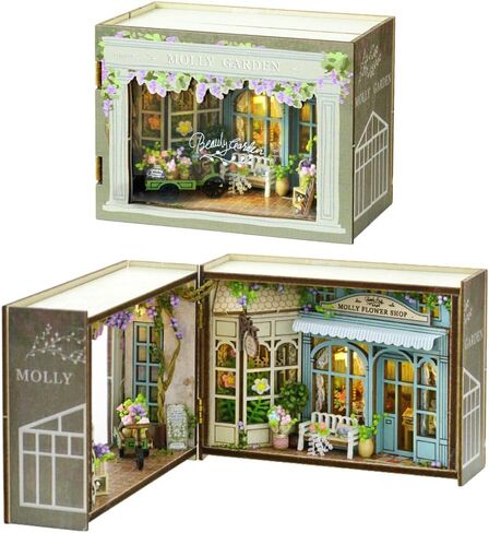 WYD DIY Miniature Fantasy Cube Series Mini Small House Kit Miniature Dollhouse Furniture Kit Puzzle Assembly Doll House with LED Lights Creative Home Decoration(Magical Fate) in Saudi Arabia