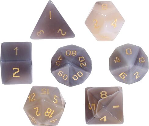 7 أجهزة كمبيوتر مصنوعة يدويًا DND Polyhedral DCIE مجموعات ألعاب لعب الأدوار MTG Table Game مصقولة مصقولة الحجارة ، روز كوارتز in Kuwait