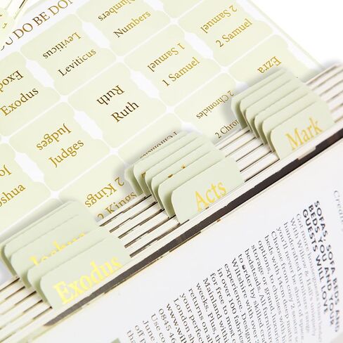 Bible Tabs for Women and Men; Laminated Bible Tabs for Study Bible; Gold Foil Embossed Lettering; Large Print Neutral Bible Tabs for Easy Navigation and Quick Reference (Light Blue) in Saudi Arabia