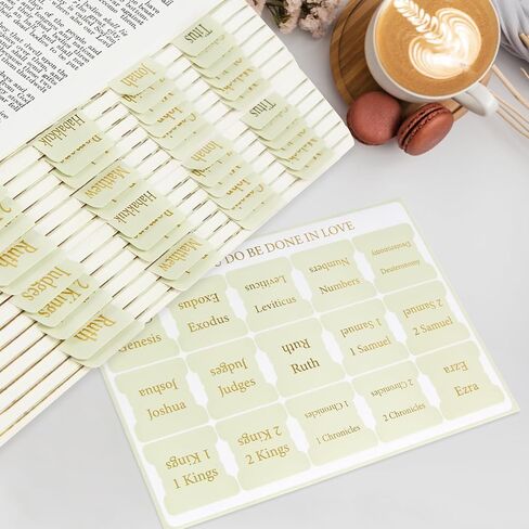 Bible Tabs for Women and Men; Laminated Bible Tabs for Study Bible; Gold Foil Embossed Lettering; Large Print Neutral Bible Tabs for Easy Navigation and Quick Reference (Light Blue) in Saudi Arabia