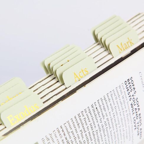 Bible Tabs for Women and Men; Laminated Bible Tabs for Study Bible; Gold Foil Embossed Lettering; Large Print Neutral Bible Tabs for Easy Navigation and Quick Reference (Light Blue) in Saudi Arabia