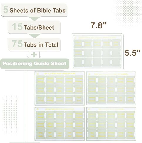Bible Tabs for Women and Men; Laminated Bible Tabs for Study Bible; Gold Foil Embossed Lettering; Large Print Neutral Bible Tabs for Easy Navigation and Quick Reference (Light Blue) in Saudi Arabia