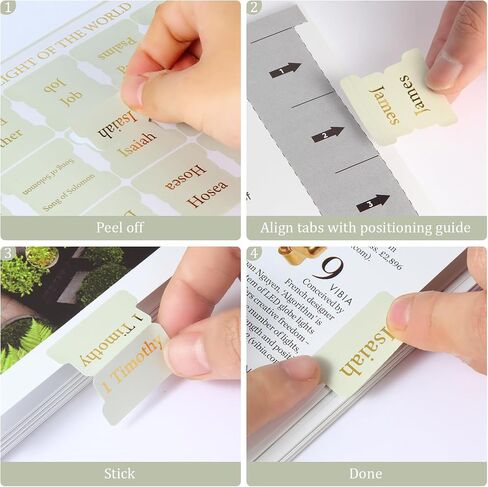 Bible Tabs for Women and Men; Laminated Bible Tabs for Study Bible; Gold Foil Embossed Lettering; Large Print Neutral Bible Tabs for Easy Navigation and Quick Reference (Light Blue) in Saudi Arabia