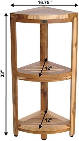 EcoDecors-Bench-Shower Stool-Shower Seat-Teak Shower Bench-Shower Chair for Inside Shower-Small Bench-Teak Shower Stool for Inside Shower-Shower Foot Rest in Kuwait