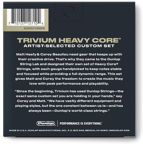 JIM DUNLOP Heavy Core Trivium Guitar Strings 10/63-7/Set in Saudi Arabia