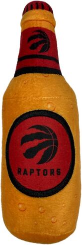 Pets First NBA Toronto Raptors Beer Bottle Plush Dog & CAT Squeak Toy - Cutest Stadium SODA Bottle Snack Plush Toy for Dogs & Cats with Inner Squeaker & Beautiful Basketball Team Name/Logo in Saudi Arabia
