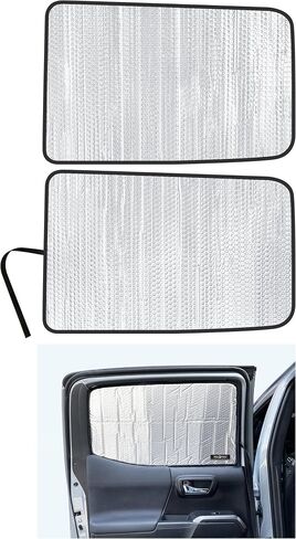 YelloPro Side Window Rear Seat 2nd Row Sunshade Custom Fit for 2016 2017 2018 2019 2020 2021 2022 2023 Toyota Tacoma - Access Cab - 2DR 2Dr, UV Sun Protection (2pcs) in Saudi Arabia