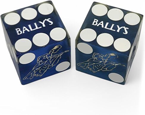 Wide Selection Authentic Las Vegas Casino Craps Dice Pairs with Matching Serial Numbers ... Plus Storage Pouch (Horseshoe - Red Frosted) in Kuwait