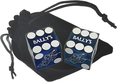 Wide Selection Authentic Las Vegas Casino Craps Dice Pairs with Matching Serial Numbers ... Plus Storage Pouch (Horseshoe - Red Frosted) in Kuwait