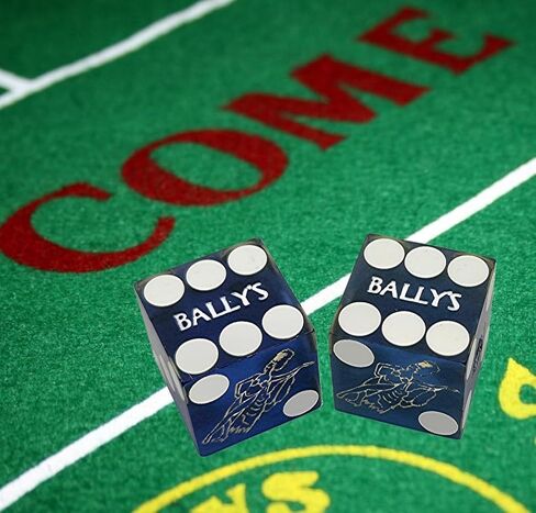 Wide Selection Authentic Las Vegas Casino Craps Dice Pairs with Matching Serial Numbers ... Plus Storage Pouch (Horseshoe - Red Frosted) in Kuwait