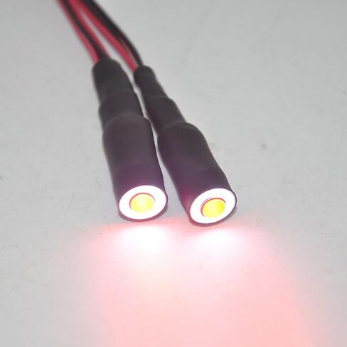 RC Car 2 LEDs Angel Eyes & Demon Eyes LED Light Headlights 10mm Outer Diameter Lamp for 1/10 RC Model Car Crawler Truck Racing Car Headlamps (Inner Multicolor+Outer White) in Saudi Arabia