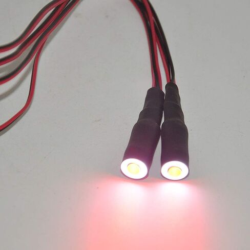 RC Car 2 LEDs Angel Eyes & Demon Eyes LED Light Headlights 10mm Outer Diameter Lamp for 1/10 RC Model Car Crawler Truck Racing Car Headlamps (Inner Multicolor+Outer White) in Saudi Arabia
