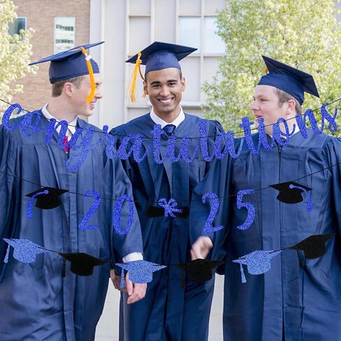 Congratulations 2025 Banner Red Glitter, Congratulations Class of 2025 Graduation Banner for College 2025 Graduation Party Decorations Red in Saudi Arabia