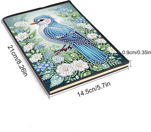 Jishshay Diamond Painting Notebook Journal Diamond Art Note Book Gem Gem Art Sketch Book Gem Painte Molecic Mosaic Kits للبالغين دفتر ملاحظات فارغ مع تدريبات خاصة 14.5 × 21 سم/5.7 × 8.26 بوصة Cat Flower in Saudi Arabia