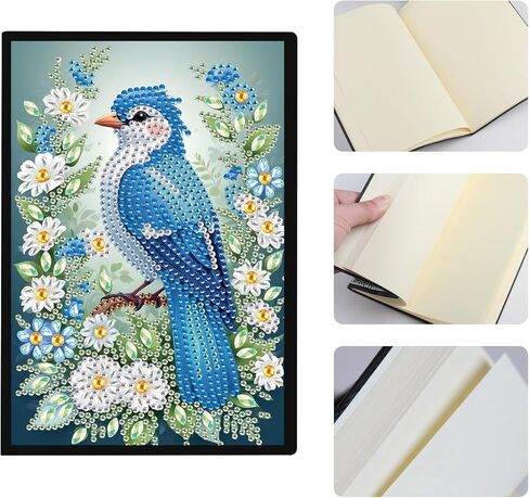 Jishshay Diamond Painting Notebook Journal Diamond Art Note Book Gem Gem Art Sketch Book Gem Painte Molecic Mosaic Kits للبالغين دفتر ملاحظات فارغ مع تدريبات خاصة 14.5 × 21 سم/5.7 × 8.26 بوصة Cat Flower in Saudi Arabia