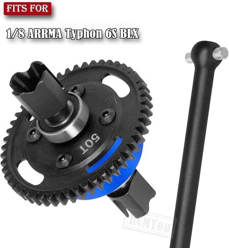 50T Center Diff&Center Driveshaft Upgrades Part for Arrma 1/8 Typhon 6S,Center Differential&Center Drive Shaft Hop ups,Red in Kuwait