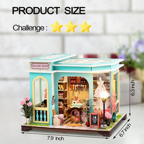 مجموعة DIY Miniature Dollhouse Kit ، Mini House Making Kit مع أثاث ومجموعة صغيرة من المنزل للبناء للبالغين ، هدايا Hobby Craft ليوم عيد الميلاد ، وكالة المباحث in Kuwait