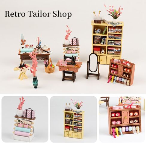 مجموعة DIY Miniature Dollhouse Kit ، Mini House Making Kit مع أثاث ومجموعة صغيرة من المنزل للبناء للبالغين ، هدايا Hobby Craft ليوم عيد الميلاد ، وكالة المباحث in Kuwait