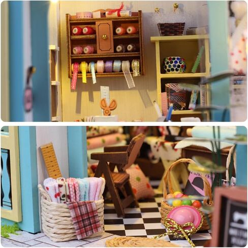 مجموعة DIY Miniature Dollhouse Kit ، Mini House Making Kit مع أثاث ومجموعة صغيرة من المنزل للبناء للبالغين ، هدايا Hobby Craft ليوم عيد الميلاد ، وكالة المباحث in Kuwait