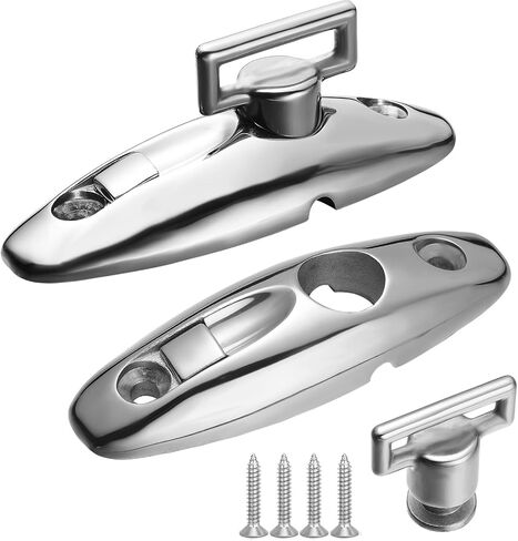 Boat Bimini Top Swivel Deck Hinge for Straps, 360 Degree Swivel Quick Release Boat Fender Hanger 316 Stainless Steel Include Screws (Pack of 2) in Kuwait
