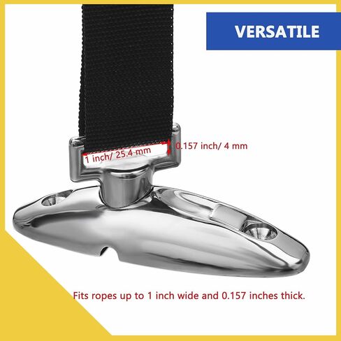 Boat Bimini Top Swivel Deck Hinge for Straps, 360 Degree Swivel Quick Release Boat Fender Hanger 316 Stainless Steel Include Screws (Pack of 2) in Kuwait