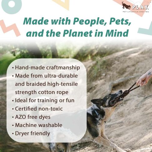 P.L.A.Y. Cute Outdoor Dog Toys - Scout & About Tug Rope Chew Toy, Great for Puppies & Small, Medium, Large Dogs - Machine Washable, Ultra-Durable, Good for Agility Training, Tugging, Fetch (Small) in Kuwait