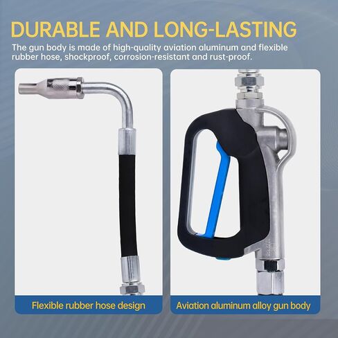 Oil Control Valve Dispenser Nozzle, Air Operated Oil Gun with 1/2-Inch NPT Inlet, Portable and Removable Oil Dispenser Nozzle - Optional Gear Flow Meter Installation Available in Kuwait