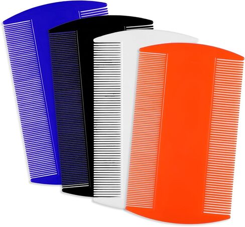 4 Pcs Lice Combs Double Sided Fine Tooth Comb Lice Comb For Dandruff Removal Thick Hair Tooth Head Nit Hair Combs For Adults Kids And Pet's Remove Head Lice Nits Fleas(4 Colors) in Kuwait