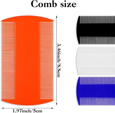 4 Pcs Lice Combs Double Sided Fine Tooth Comb Lice Comb For Dandruff Removal Thick Hair Tooth Head Nit Hair Combs For Adults Kids And Pet's Remove Head Lice Nits Fleas(4 Colors) in Kuwait