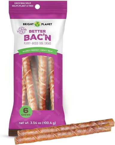 | Better Bully Vegan Dog Chews 2ct Large | Long Lasting Chew | Hypoallergenic Allergy- Friendly Plant-Based | Made in USA in Saudi Arabia