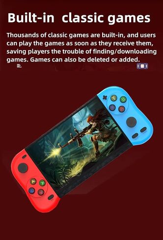 CZT New 5.1-inch Handle Appearance Video Handheld Game Console Portable Emulator Classic Arcade Retro Gaming Game Device System Built-in 12000 Games mp3 mp4 (Bluered) in Saudi Arabia