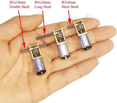2Pcs DC 12V 200RPM Φ3x10mm Double Shaft GW1812 N20 Worm Gear Motor 3-12V 4-381RPM Micro DC Drive High Torque (12-200) in Saudi Arabia