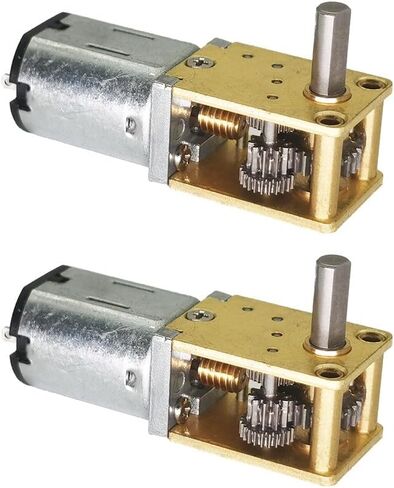 2Pcs DC 12V 200RPM Φ3x10mm Double Shaft GW1812 N20 Worm Gear Motor 3-12V 4-381RPM Micro DC Drive High Torque (12-200) in Saudi Arabia