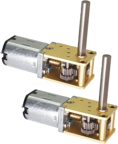 2Pcs DC 12V 200RPM Φ3x10mm Double Shaft GW1812 N20 Worm Gear Motor 3-12V 4-381RPM Micro DC Drive High Torque (12-200) in Saudi Arabia