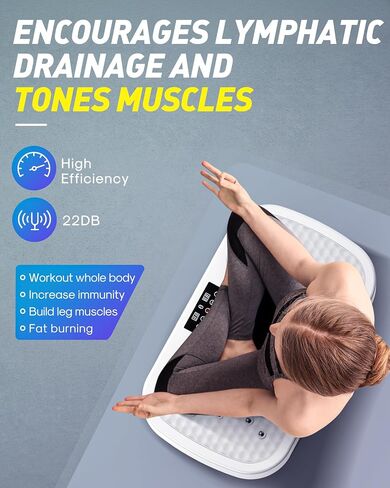 Vibration Plate Exercise Machine, Whole Body Power Vibrating Shake Platform Workout for Lymphatic Drainage, Vibrate Waver Fitness Full Body Shaking Board for Home Fitness, Weight Loss, Women in Saudi Arabia