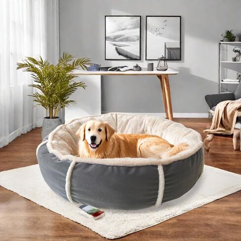 Small Dog Bed for Small Dogs, Cat Beds for Indoor Cats, Pet Bed for Puppy and Kitty, Extra Soft & Machine Washable with Anti-Slip & Water-Resistant Oxford Bottom，24 inches，Large in Saudi Arabia