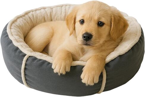 Small Dog Bed for Small Dogs, Cat Beds for Indoor Cats, Pet Bed for Puppy and Kitty, Extra Soft & Machine Washable with Anti-Slip & Water-Resistant Oxford Bottom，24 inches，Large in Saudi Arabia