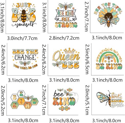 9pcs Motivational Quotes Iron on Decals Heat Transfer for T-Shirts Vinyl Sticker Patches Washable Thermal Transfer Appliques DIY Craft Decor for Clothes Pillow Cover in Kuwait