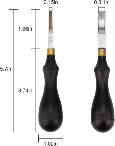 Rongon Leather Edge Skiving Beveler Tool Wide Mouth Leathercraft Edge Skiving Beveler DIY Beveler Shallow Skiving Trimming Leather Edge Press (0.31''/8mm) in Kuwait