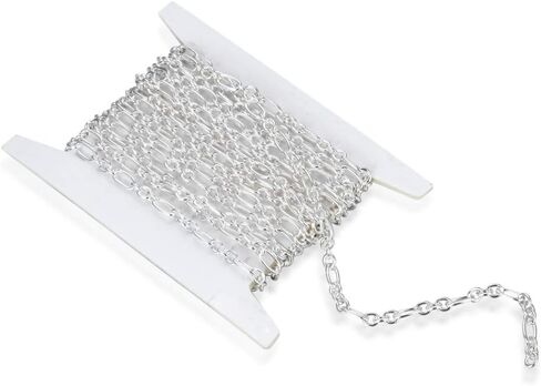 Adabele 5 Feet (60 Inch) Authentic 925 Sterling Silver Unfinished 2.7mm (0.11 Inch) Long Short Oval Link Jewelry Making Chain Bulk Nickel Free Hypoallergenic SSK-F1 in Kuwait