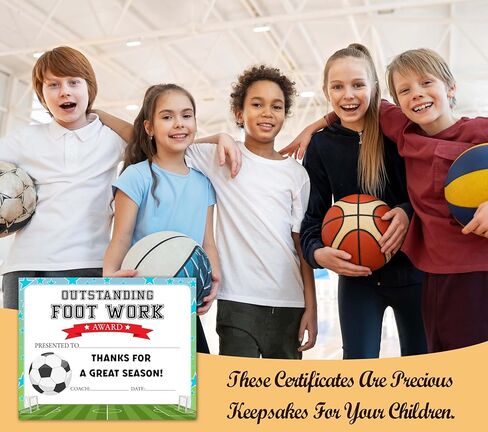 Sports Achievement Award Certificates, 25 Pcs Certificate Of Achievement For Basketball, Outstanding Dribbler Award Certificate, Basketball Awards For Kids Youth Student, Sports Supplies For Teams, 45 in Kuwait