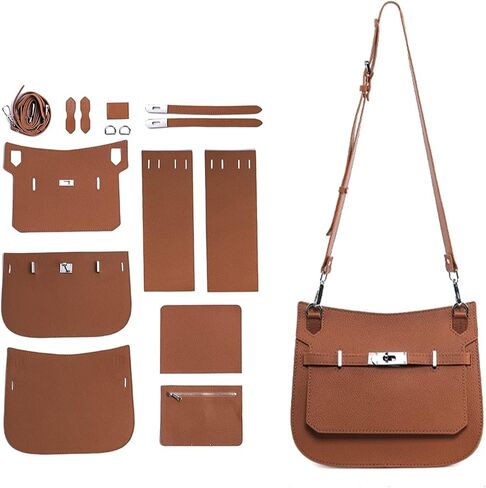 POPSEWING Designer Crossbody Bag DIY Kit for Girls, Leather Working Kit with Bag Sewing Kit for Shoulder Bag, Leather Kit for Personalized Gifts (Grey-DIY Kits) in Kuwait