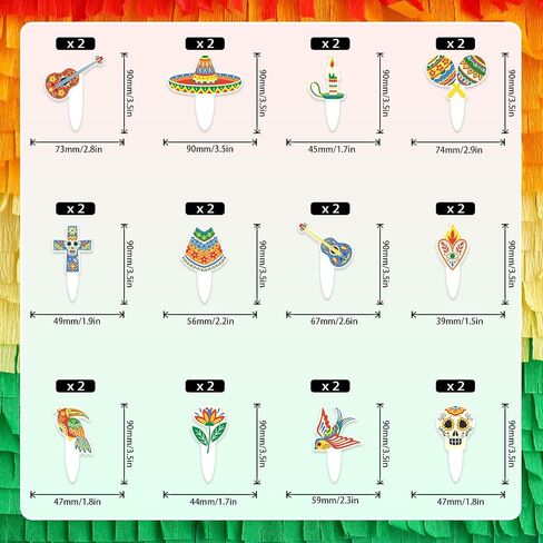 24 PCS Mexican Cupcake Toppers Happy Birthday Donkey Decoration ، Cinco de Mayo ، حفلة عيد ميلاد تحت عنوان الأولاد والبنات ، أو زخرفة حفلة استحمام الطفل ، وهدايا أعياد الميلاد للأطفال. in Saudi Arabia